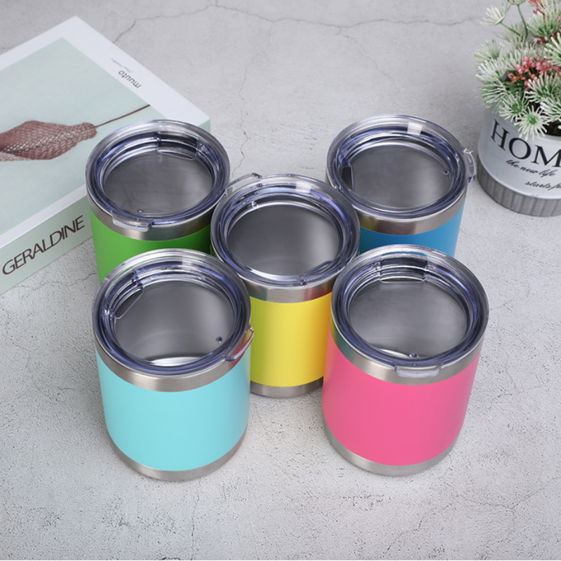 10oz Double Wall Stainless Steel Tumbler 304 Travel Coffee Mug Insulated Flask Cup