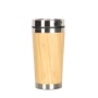High quality BPA free stainless steel triple wall bamboo water bottle coffee mug