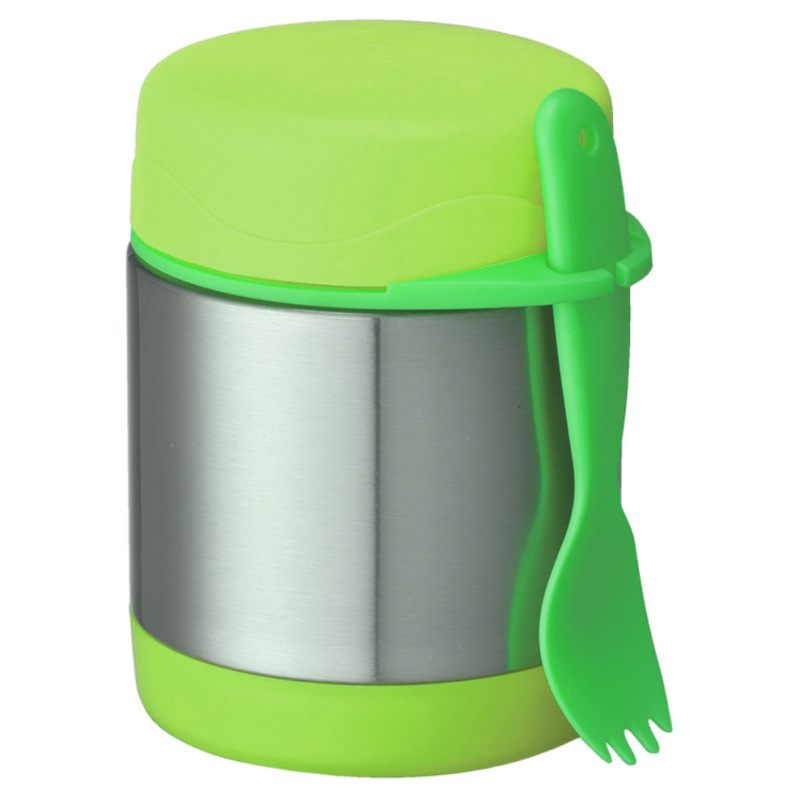 Custom Cartoon Design Vacuum Insulated lunch Box Children's Food Jar With Spoon