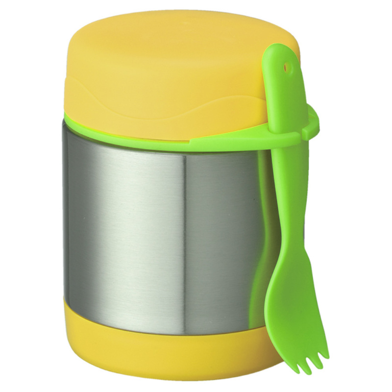 Custom Cartoon Design Vacuum Insulated lunch Box Children's Food Jar With Spoon