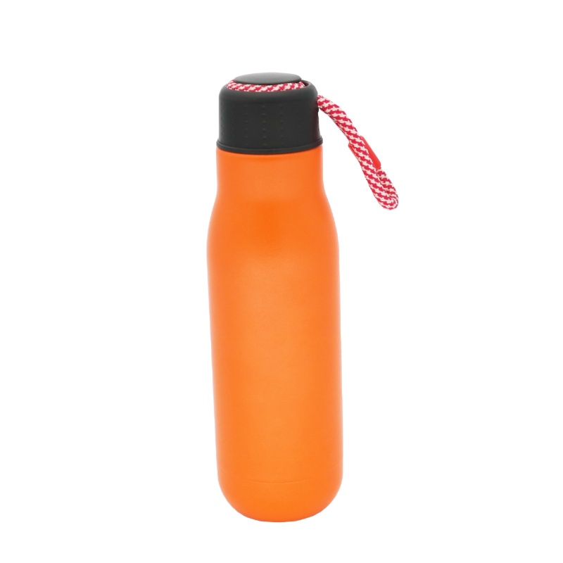 Portable Bpa free kid Drink Water Bottle Vacuum Thermos Bottle Insulated Flask with Rope Handle