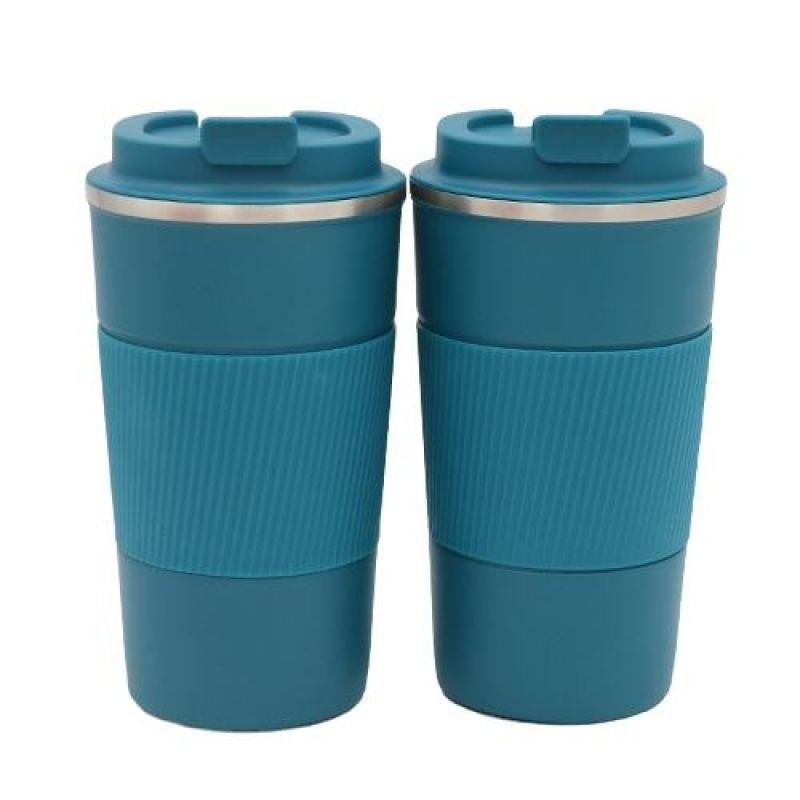 Hot Selling Stainless Steel Double Wall Insulated Coffee Travel Mug With Silicone Sleeve For Ice Drink & Hot Beverage