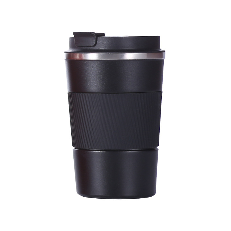 Eco Friendly Stainless Steel Thermos Double Wall Insulated Flask Vacuum Coffee Cup With Silicone Sleeve Office Travel Mug