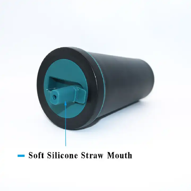 Factory direct 500ml double stainless steel vacuum insulated coffee cup with straw lid