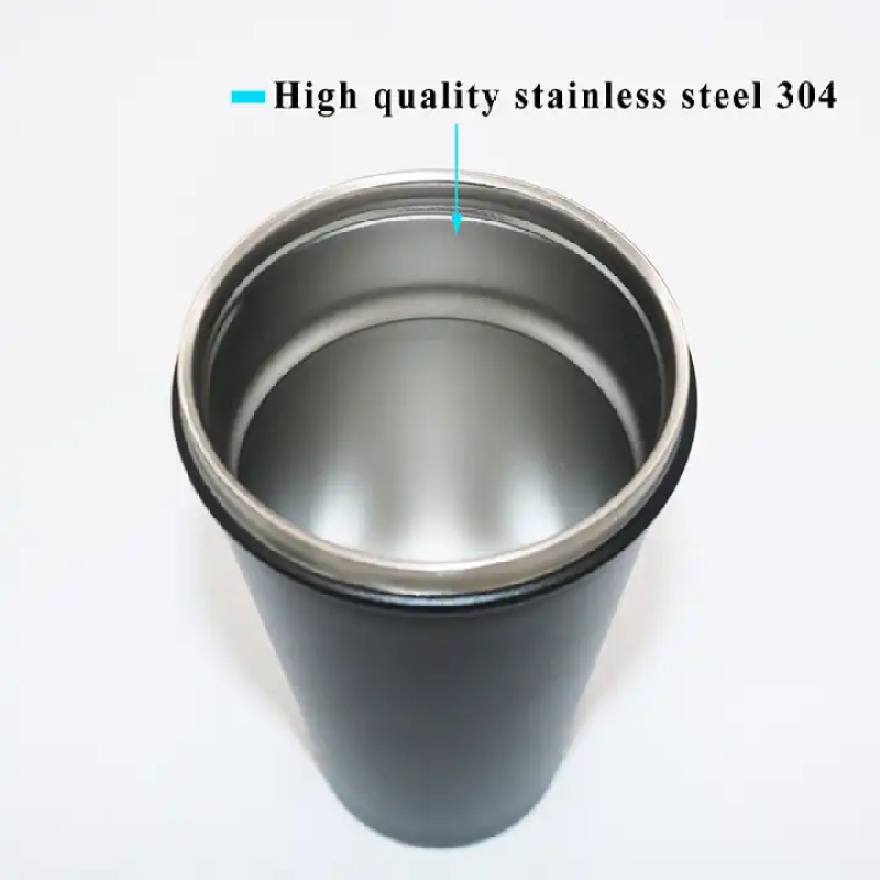Factory direct 500ml double stainless steel vacuum insulated coffee cup with straw lid