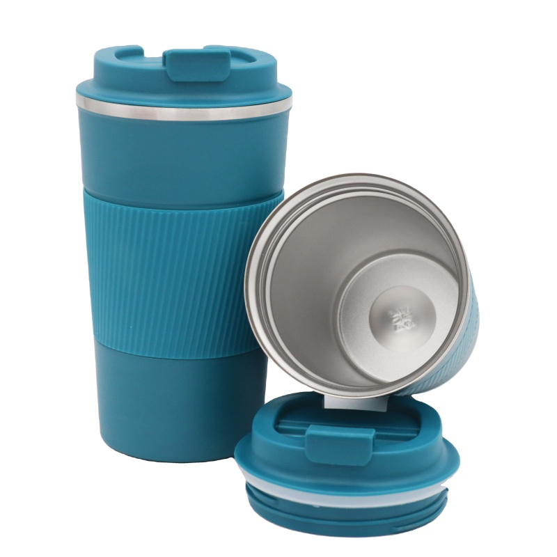2023 Hot Selling Wholesale Custom Coffee Cups 380 ml Stainless Steel Double Wall Insulated Travel Mug With Silicone Sleeve