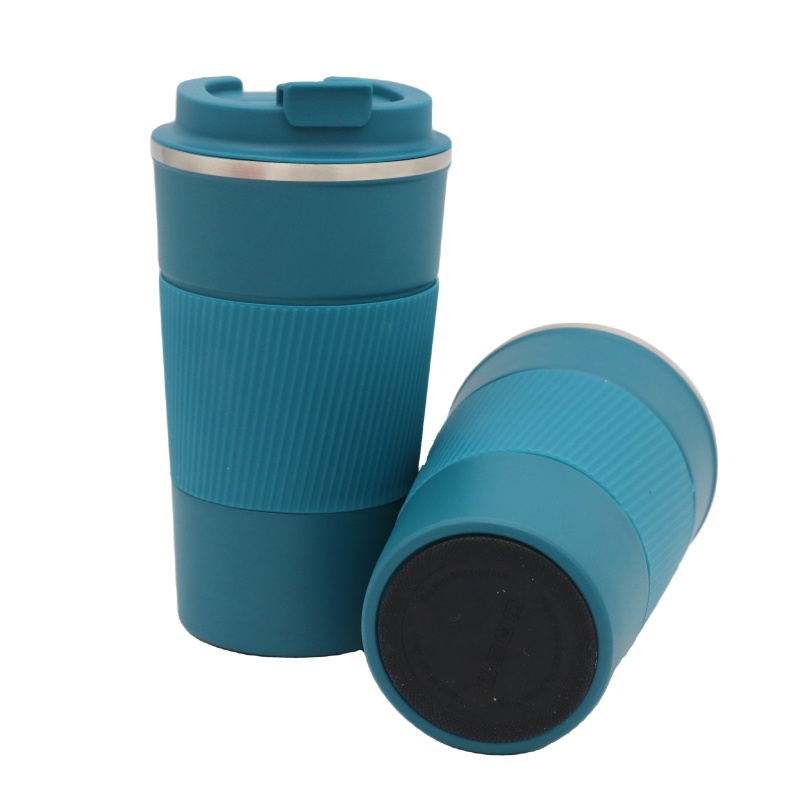 2023 Hot Selling Wholesale Custom Coffee Cups 380 ml Stainless Steel Double Wall Insulated Travel Mug With Silicone Sleeve