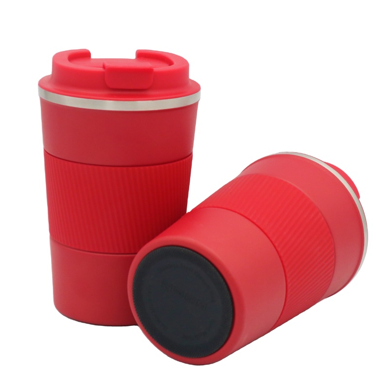2023 Hot Selling Wholesale Custom Coffee Cups 380 ml Stainless Steel Double Wall Insulated Travel Mug With Silicone Sleeve