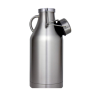Food grade stainless steel double wall vacuum insulated beer growler for outdoors camping flip top with handle custom
