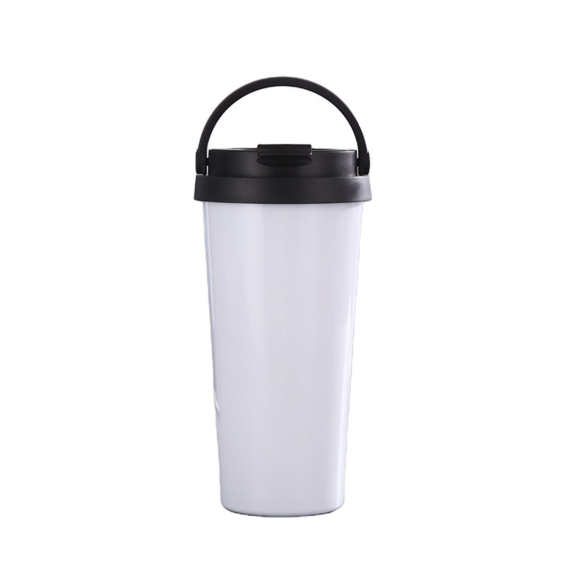 2023 Hot Selling 500 ml Custom Double Walled Stainless Steel Insulated Coffee Mug Travel Water Bottle With Handle Lid