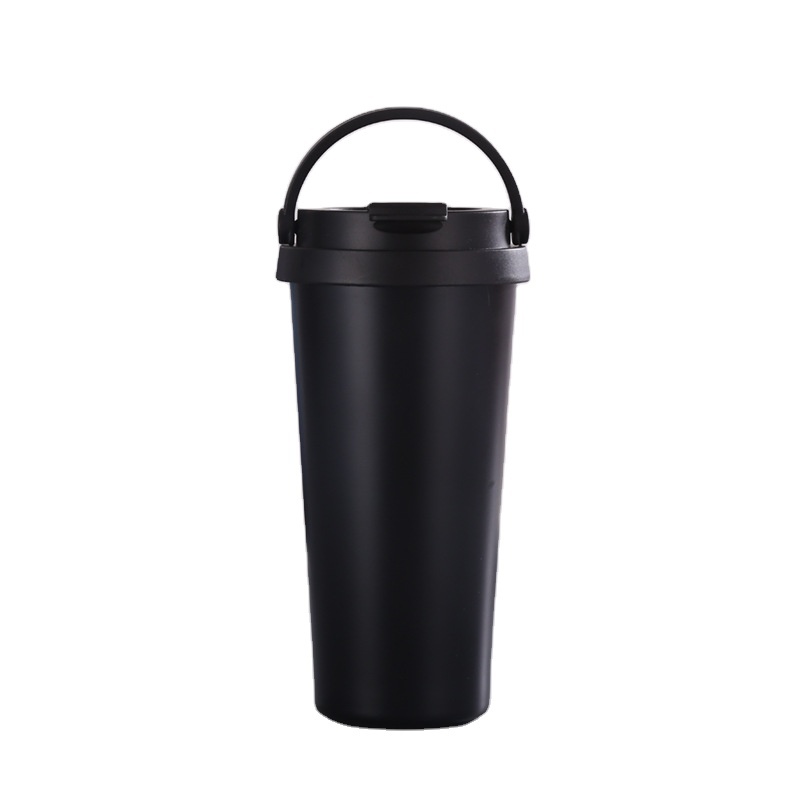 2023 Hot Selling 500 ml Custom Double Walled Stainless Steel Insulated Coffee Mug Travel Water Bottle With Handle Lid