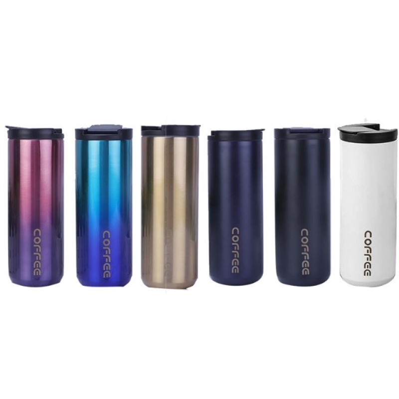 BPA Free 17oz Skinny Stainless Steel Double Wall Vacuum Flasks Insulated Tumbler Straight Travel Tumbler