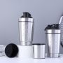 Bpa Free750ml Gym Insulated Double Wall Custom Stainless Steel Protein Shaker  Water Bottle With Shaker Ball And Container