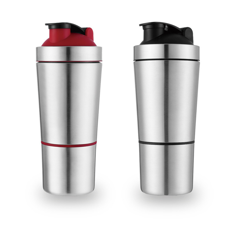 Bpa Free750ml Gym Insulated Double Wall Custom Stainless Steel Protein Shaker  Water Bottle With Shaker Ball And Container