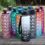 New Trend 32oz/1000ml Bpa Free Plastic Bottle With Custom Logo Motivational Tritan 1l Sports Water Bottle With Time Marker
