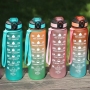 New Trend 32oz/1000ml Bpa Free Plastic Bottle With Custom Logo Motivational Tritan 1l Sports Water Bottle With Time Marker