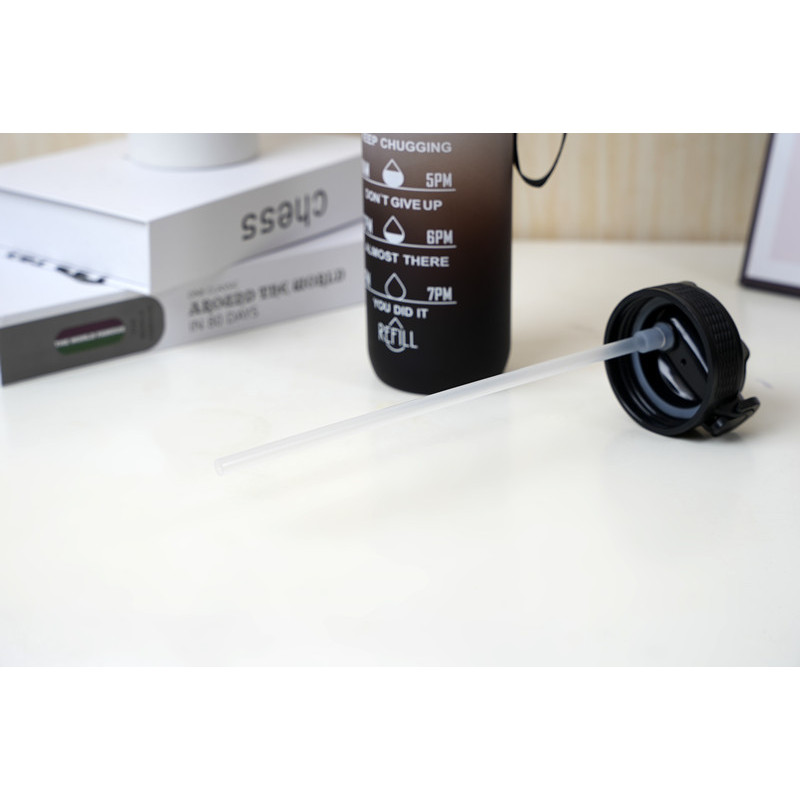 New Trend 32oz/1000ml Bpa Free Plastic Bottle With Custom Logo Motivational Tritan 1l Sports Water Bottle With Time Marker
