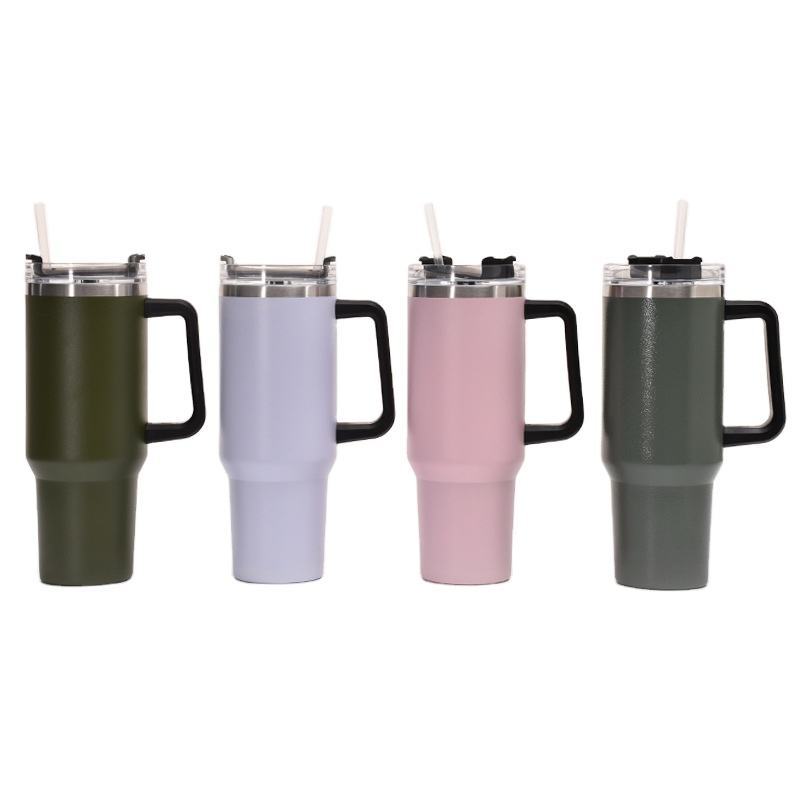 40OZ Double Wall Thermos Vacuum Insulated Flask Stainless Steel Water Bottle With Handle Coffee Tumbler
