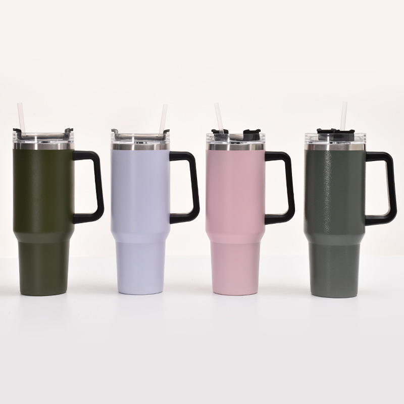 40OZ Double Wall Thermos Vacuum Insulated Flask Stainless Steel Water Bottle With Handle Coffee Tumbler