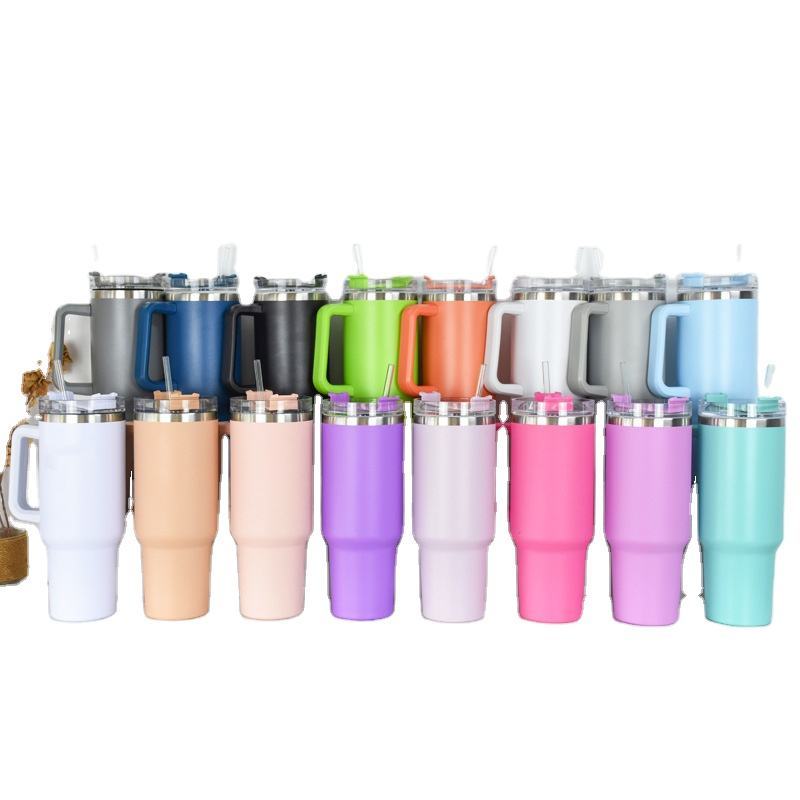 40OZ Double Wall Thermos Vacuum Insulated Flask Stainless Steel Water Bottle With Handle Coffee Tumbler