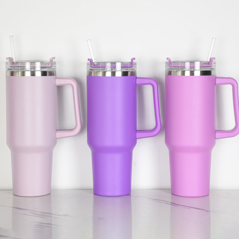 40OZ Double Wall Thermos Vacuum Insulated Flask Stainless Steel Water Bottle With Handle Coffee Tumbler