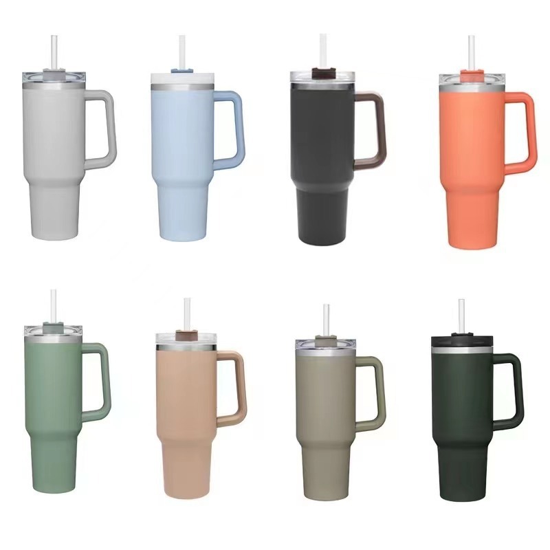 40OZ Double Wall Thermos Vacuum Insulated Flask Stainless Steel Water Bottle With Handle Coffee Tumbler