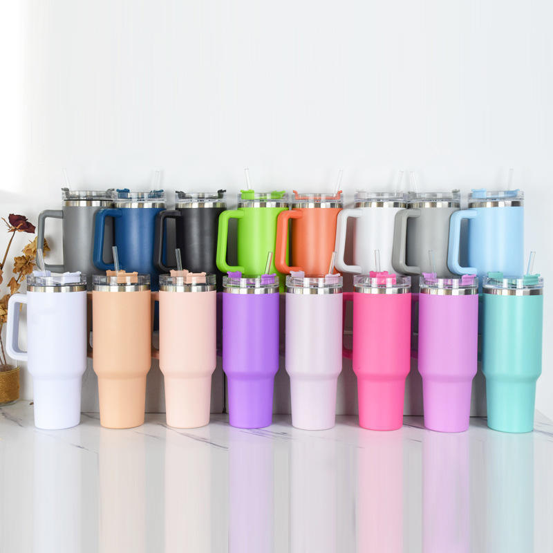 40OZ Double Wall Thermos Vacuum Insulated Flask Stainless Steel Water Bottle With Handle Coffee Tumbler