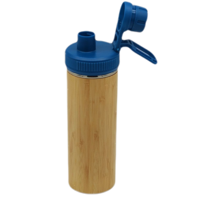 304 stainless steel bamboo shell cup Stainless Steel Triple Wall Vacuum Flask Insulated With Bamboo Sleeve