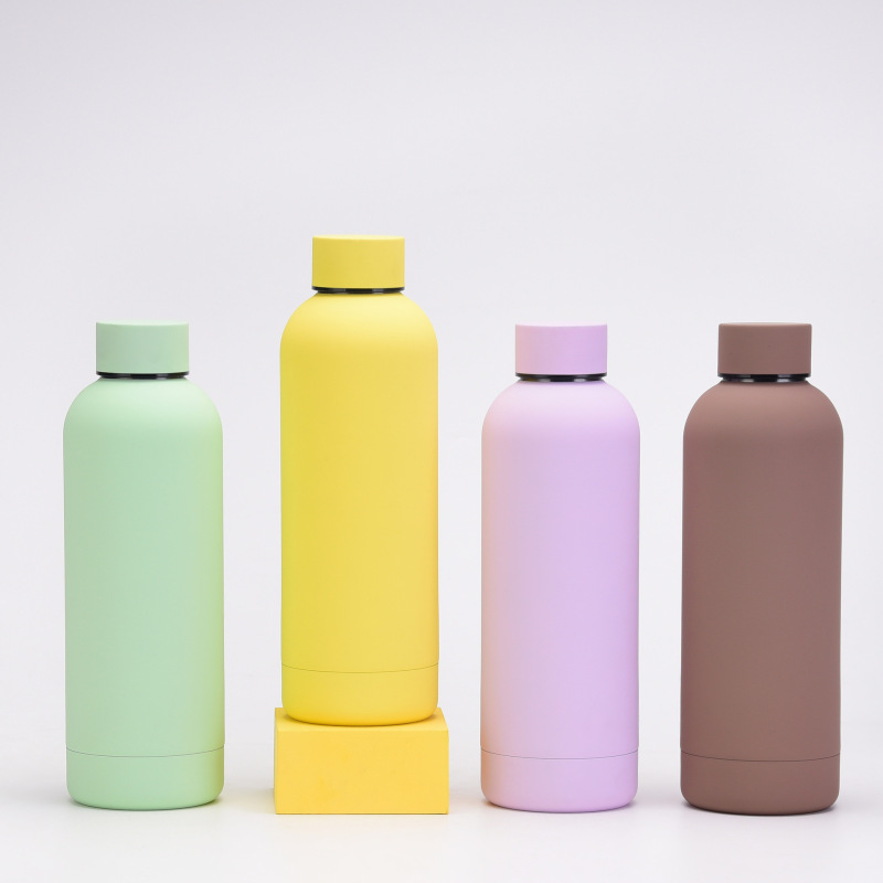 Custom Logo Factory Double Wall Stainless Steel Cup Insulated Drink Bottle Tumbler 500ml Thermos Water Bottle