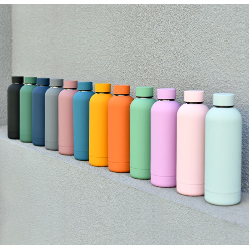 Custom Logo Factory Double Wall Stainless Steel Cup Insulated Drink Bottle Tumbler 500ml Thermos Water Bottle