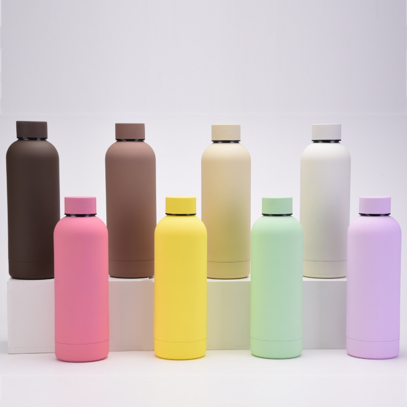 Custom Logo Factory Double Wall Stainless Steel Cup Insulated Drink Bottle Tumbler 500ml Thermos Water Bottle