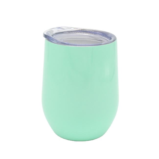 Wholesale BPA Free 12oz Egg Coffee Mug Double Wall Stainless Steel Insulated Wine Tumbler With Lid