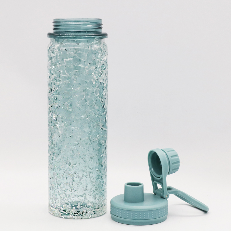 Wholesale Food Grade Single Wall Plastic Water Bottle Kid Drinking  Bottle With handle Straw lid