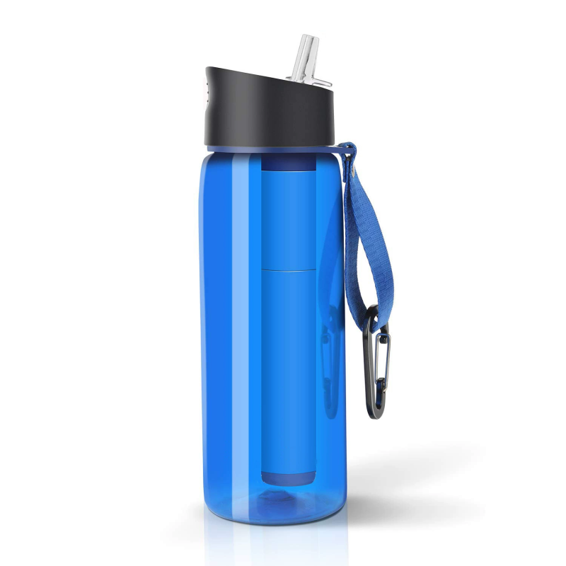 Tritan Plastic Outdoor Water Purification Cup Portable Filter Water Bottle