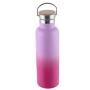Custom Logo 1000ml Insulate Stainless Steel Water Bottle Double Walled Vaccum Flask Sport Kettle with Steel Handle Lid Vacuum