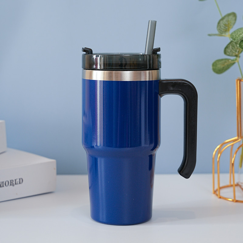 20ooz Custom logo reusable double stainless steel vacuum insulated tumbler with handle