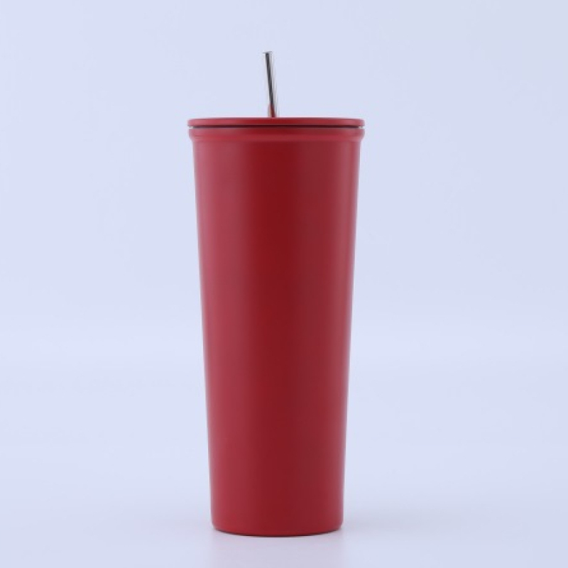 700ml Double Wall Stainless Steel Mugs and Cup Wholesale Insulated Tumbler Coffee Mug with Straw