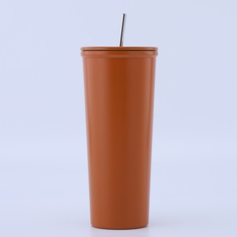 700ml Double Wall Stainless Steel Mugs and Cup Wholesale Insulated Tumbler Coffee Mug with Straw