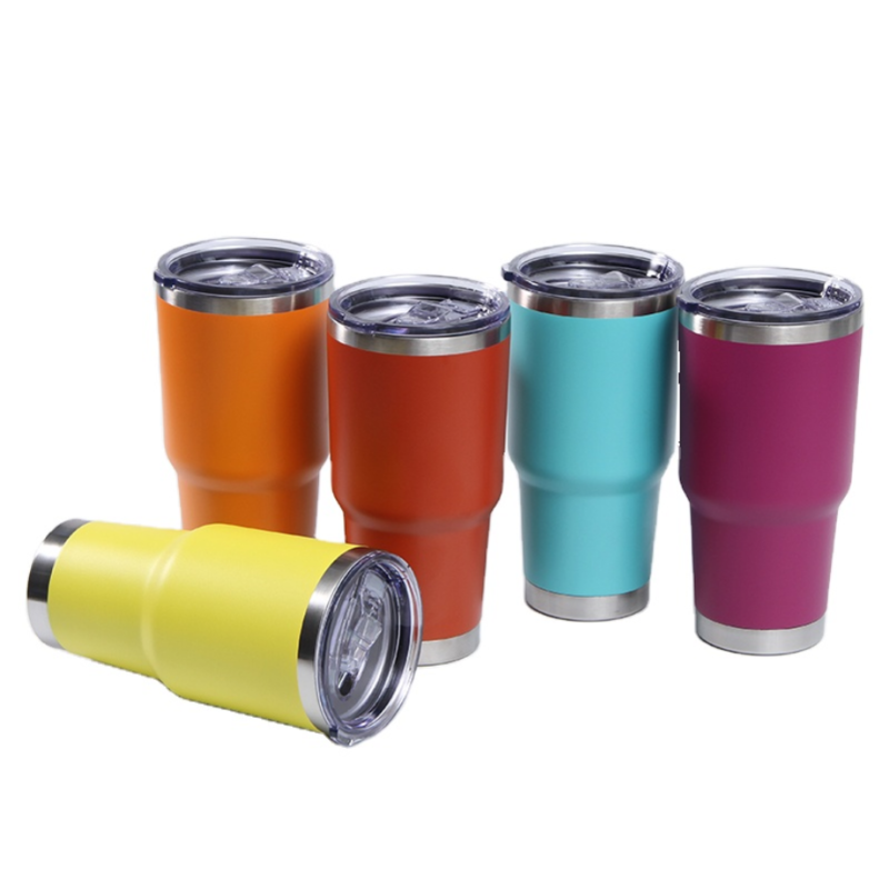 30oz Powder Coated Tumbler Cups Double Wall Stainless Steel Travel Mug Vacuum Insulated Thermos
