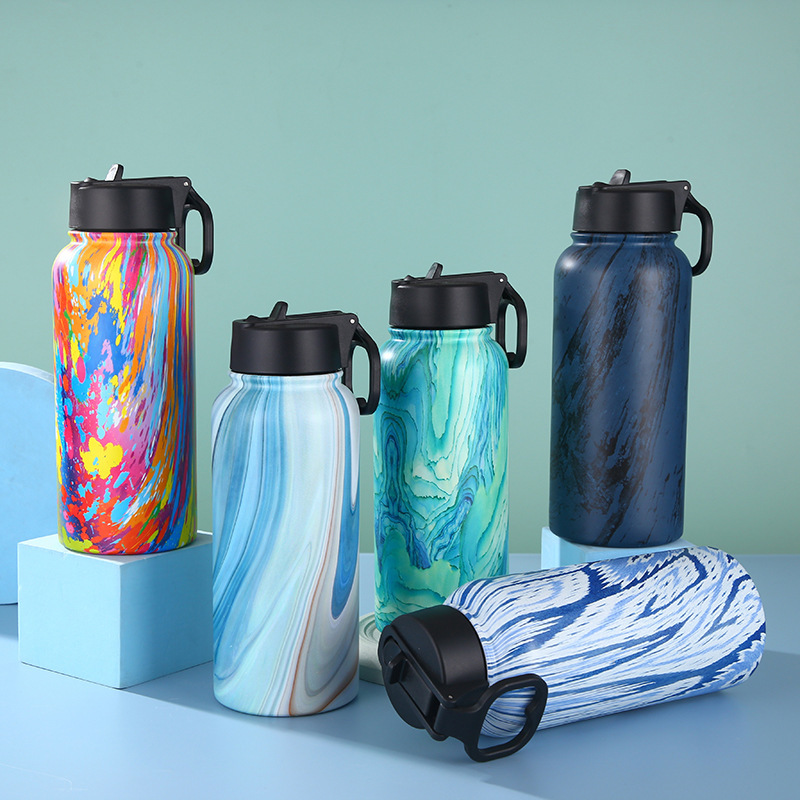 Eco Friendly Stainless Steel Wide Mouth Vacuum Flasks Insulated Thermos For Outdoor Sport Water Bottle