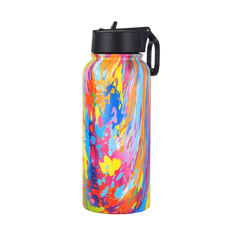 Eco Friendly Stainless Steel Wide Mouth Vacuum Flasks Insulated Thermos For Outdoor Sport Water Bottle