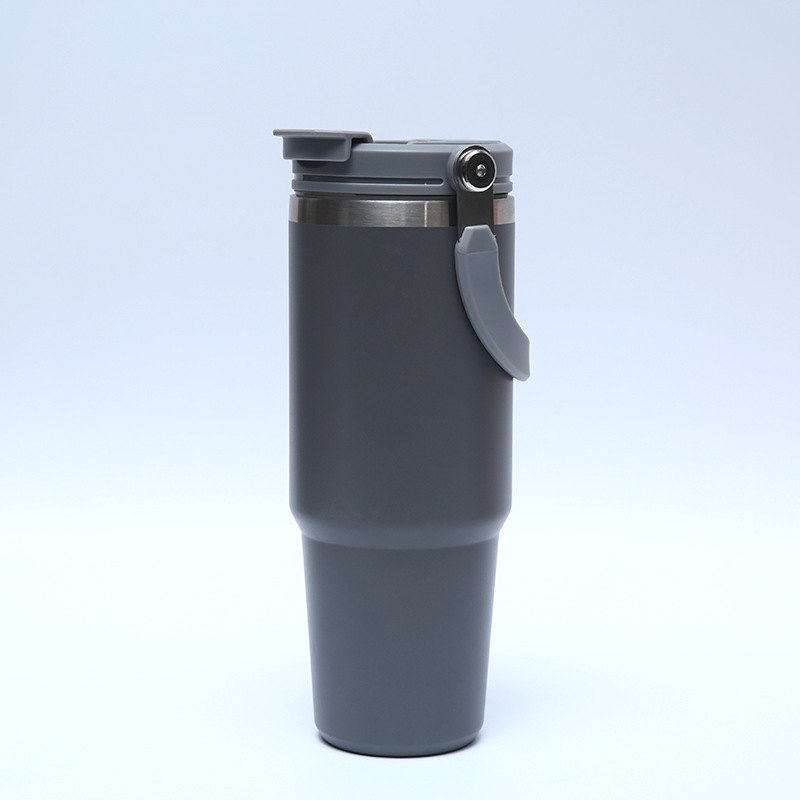 20OZ/30OZ Double Wall Thermos Vacuum Insulated Flask Stainless Steel Travel Mug With Handle Lid Tumbler
