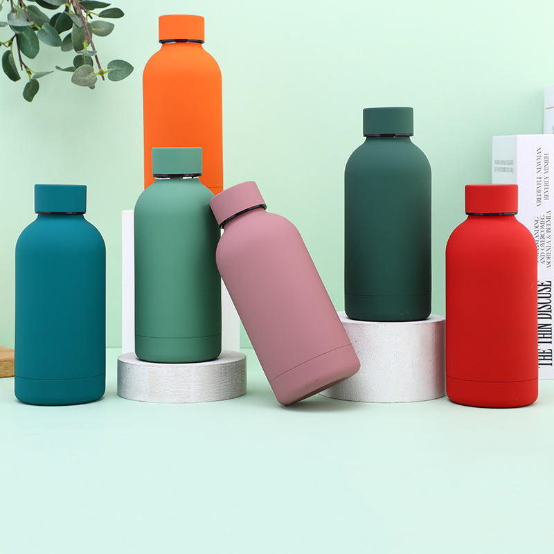 Eco-friendly Stainless Steel Double Wall Insulated Vacuum Flasks With Different Lids Thermos Water Bottle