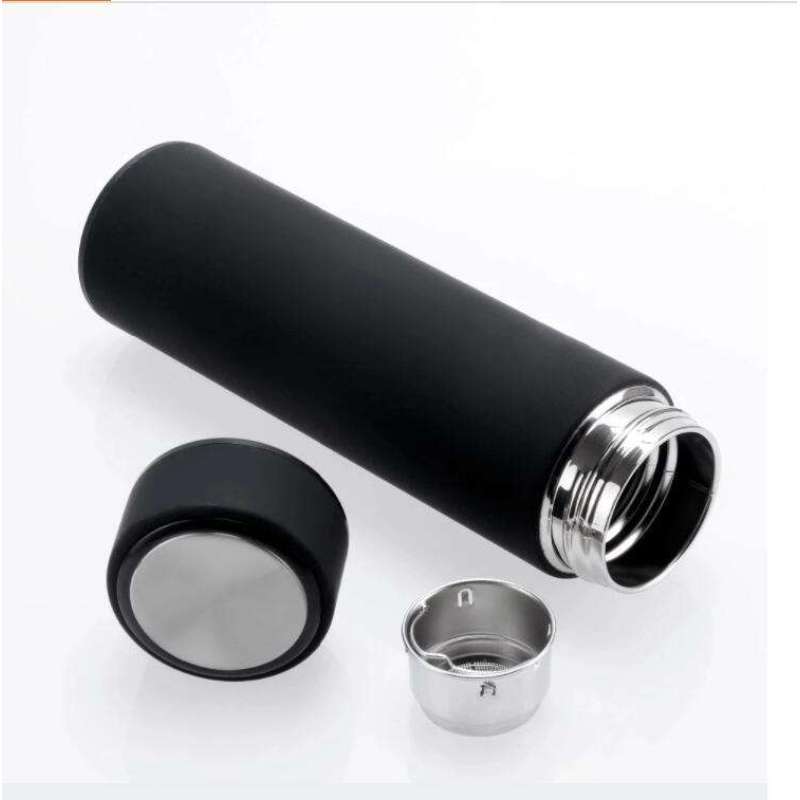 500ml Double Wall Stainless Steel Vacuum Flask With Temperature Display Lid And Infuser