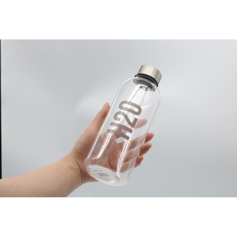 500ML Eco-friendly Material Sport Plastic Single Wall Cup With Custom Logo Flask Water Bottle With Rope