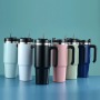 30oz Coffee Beer Travel Tumbler Cups Insulated Stainless Steel Vacuum Tumbler with Straw and Lid