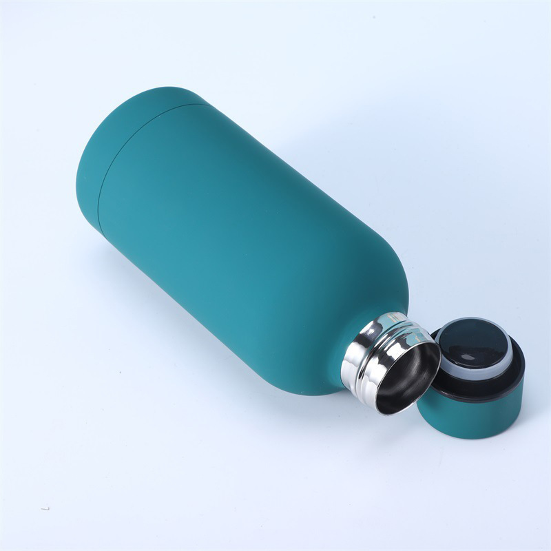 High appearance level multi-capacity double-layer vacuum small mouth thermos bottle