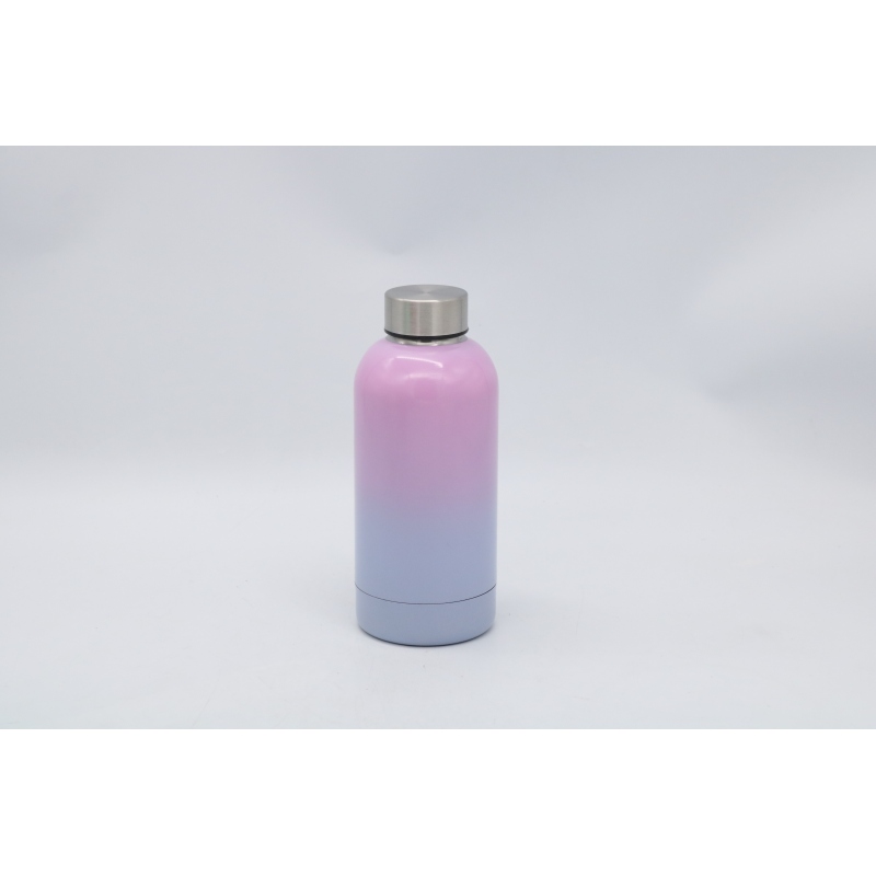 High appearance level multi-capacity double-layer vacuum small mouth thermos bottle
