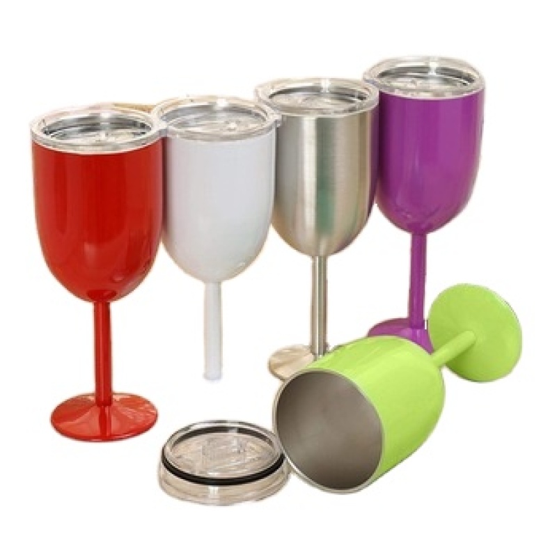 Bpa Free Double Wall Stainless Steel Insulated Vacuum Tumbler Wholesale Bulk Wine Goblets Glass