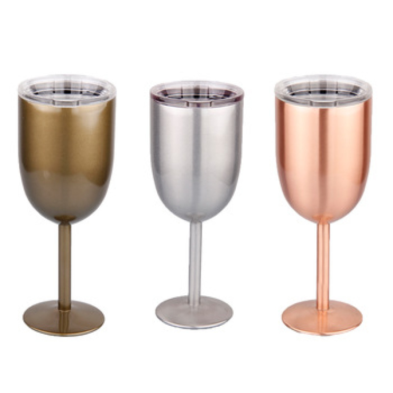 Bpa Free Double Wall Stainless Steel Insulated Vacuum Tumbler Wholesale Bulk Wine Goblets Glass